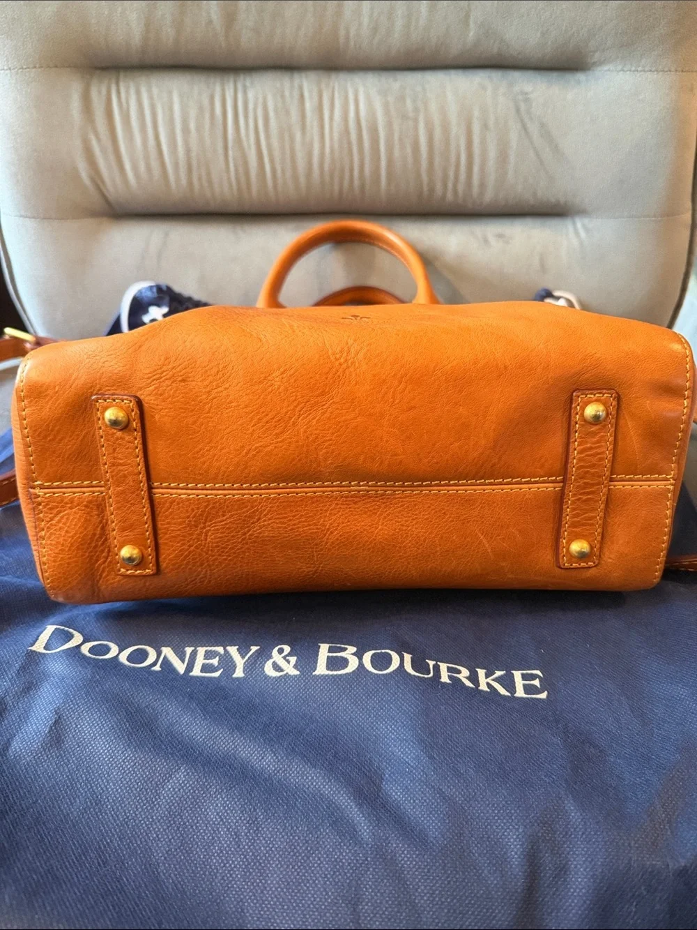 NWT Dooney & Bourke Florentine Cameron Satchel in Natural with Crossbody Strap